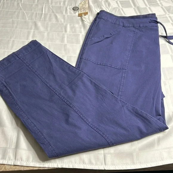 HABITAT  navy cotton pants.NWT 128$ drawstring,zipper,pockets,utility,coastal - Picture 13 of 16